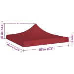 vidaXL Acoperiș pentru cort de petrecere, vișiniu, 3x3 m, 270 g/m² vidaXL Acoperiș pentru cort de petrecere, vișiniu, 3x3 m, 270 g/m²