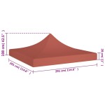 vidaXL Acoperiș pentru cort de petrecere, cărămiziu, 3 x 3 m, 270 g/m² vidaXL Acoperiș pentru cort de petrecere, cărămiziu, 3 x 3 m, 270 g/m²
