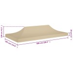 vidaXL Acoperiș pentru cort de petrecere, bej, 6 x 3 m, 270 g/m² vidaXL Acoperiș pentru cort de petrecere, bej, 6 x 3 m, 270 g/m²