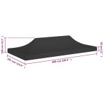 vidaXL Acoperiș pentru cort de petrecere, negru, 6 x 3 m, 270 g/m² vidaXL Acoperiș pentru cort de petrecere, negru, 6 x 3 m, 270 g/m²