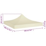 vidaXL Acoperiș pentru cort de petrecere, crem, 2 x 2 m, 270 g/m² vidaXL Acoperiș pentru cort de petrecere, crem, 2 x 2 m, 270 g/m²