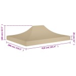 vidaXL Acoperiș pentru cort de petrecere, bej, 4 x 3 m, 270 g/m² vidaXL Acoperiș pentru cort de petrecere, bej, 4 x 3 m, 270 g/m²
