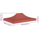 vidaXL Acoperiș pentru cort de petrecere, cărămiziu, 4 x 3 m, 270 g/m² vidaXL Acoperiș pentru cort de petrecere, cărămiziu, 4 x 3 m, 270 g/m²