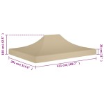 vidaXL Acoperiș pentru cort de petrecere, bej, 4,5 x 3 m, 270 g/m² vidaXL Acoperiș pentru cort de petrecere, bej, 4,5 x 3 m, 270 g/m²