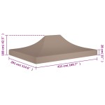 vidaXL Acoperiș cort de petrecere, gri taupe, 4,5 x 3 m, 270 g/m² vidaXL Acoperiș cort de petrecere, gri taupe, 4,5 x 3 m, 270 g/m²