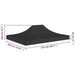 vidaXL Acoperiș pentru cort de petrecere, negru, 4,5 x 3 m, 270 g/m² vidaXL Acoperiș pentru cort de petrecere, negru, 4,5 x 3 m, 270 g/m²
