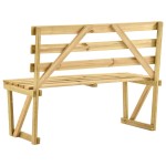 vidaXL Bancă de grădină, 120 cm, lemn de pin tratat