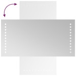 vidaXL Oglindă de baie cu LED, 20x40 cm
