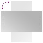 vidaXL Oglinda de baie cu LED, 30x60 cm