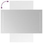vidaXL Oglindă de baie cu LED, 40x70 cm