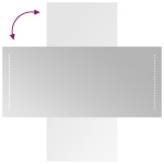 vidaXL Oglindă de baie cu LED, 40x90 cm