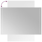 vidaXL Oglindă de baie cu LED, 60x90 cm