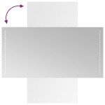 vidaXL Oglinda de baie cu LED, 50x100 cm