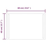vidaXL Oglinda de baie cu LED, 40x60 cm