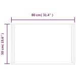 vidaXL Oglindă de baie cu LED, 50x80 cm