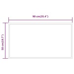 vidaXL Oglinda de baie cu LED, 50x90 cm