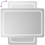 vidaXL Oglindă de baie cu LED, 60x90 cm