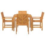 vidaXL Set de dining pentru grădină 4 piese din lemn masiv de acacia