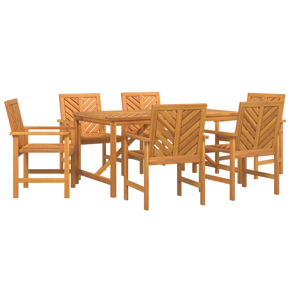 vidaXL Set de dining pentru grădină 6 piese, din lemn masiv de acacia