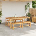 vidaXL Set de dining pentru grădină din lemn masiv de acacia vidaXL Set de dining pentru grădină din lemn masiv de acacia