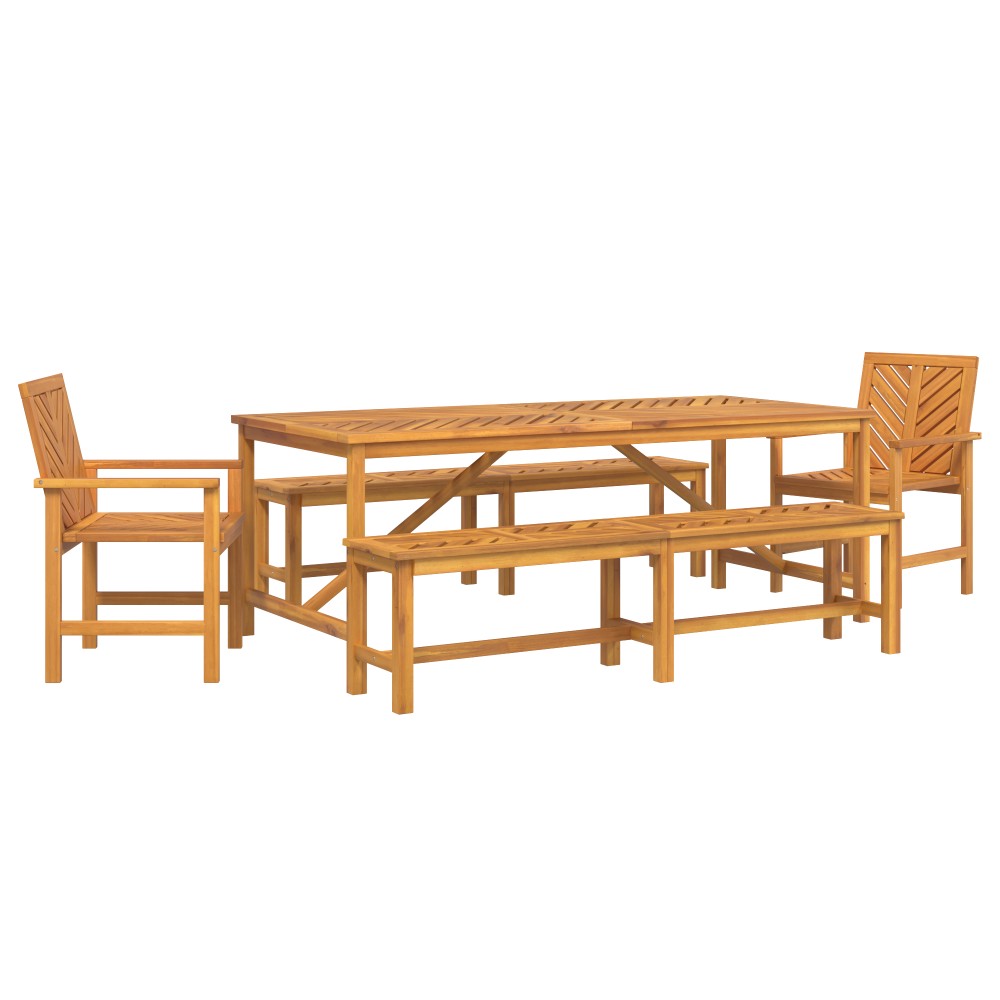 vidaXL Set dining grădină cu 5 piese din lemn de acacia