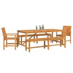 vidaXL Set dining grădină cu 5 piese din lemn de acacia