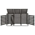 vidaXL Magazie de pubele triplă, 210x75x121 cm, lemn masiv pin vopsit vidaXL Magazie de pubele triplă, 210x75x121 cm, lemn masiv pin vopsit