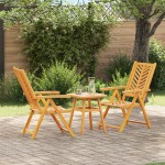vidaXL Set Bistro de Grădină 3 pcs Maro lemn masiv de acacia vidaXL Set Bistro de Grădină 3 pcs Maro lemn masiv de acacia