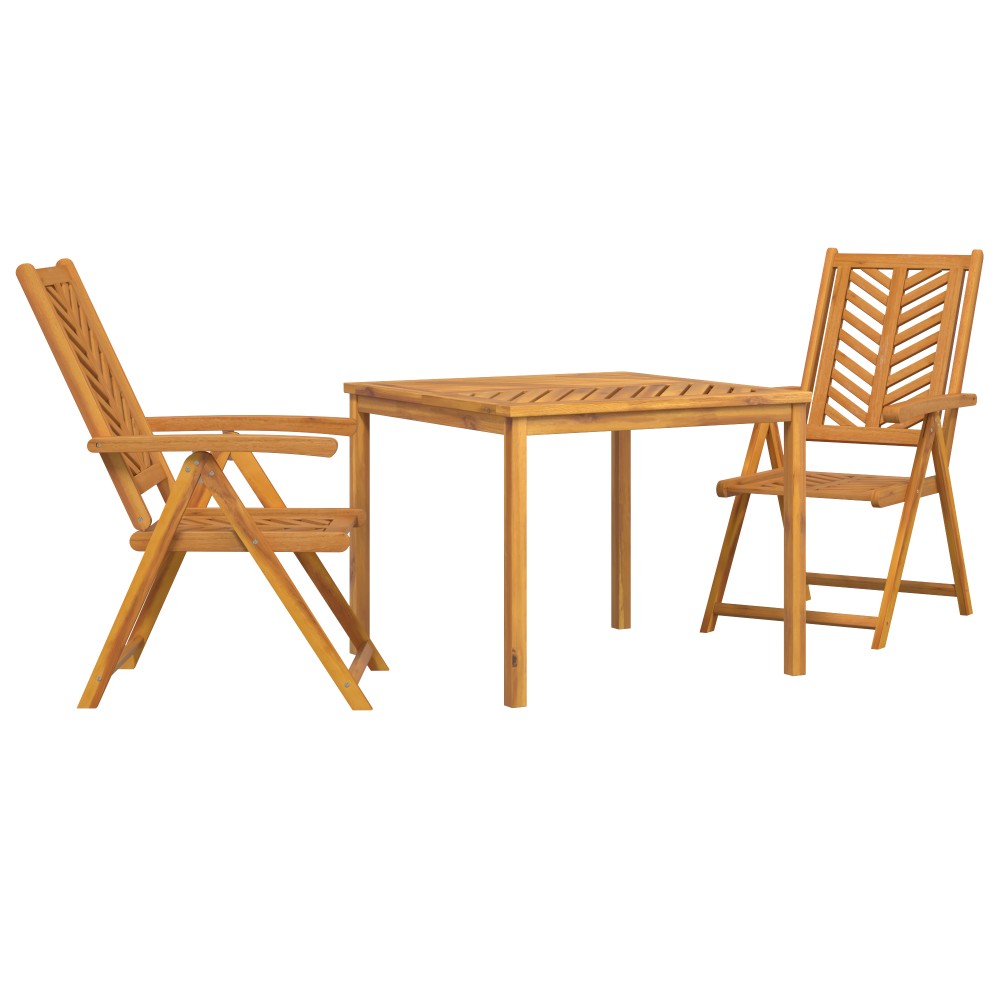vidaXL Set de mese pentru grădină 3 piese Lemn solid de acacia