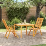 vidaXL Set de mese pentru grădină 3 piese Lemn solid de acacia