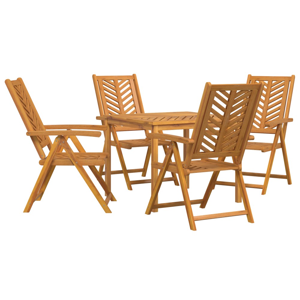 vidaXL Set de Masă de Grădină de 5 Piese din Lemn Solid de Acacia