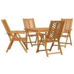 vidaXL Set de Masă de Grădină de 5 Piese din Lemn Solid de Acacia vidaXL Set de Masă de Grădină de 5 Piese din Lemn Solid de Acacia