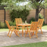 vidaXL Set de Masă de Grădină de 5 Piese din Lemn Solid de Acacia vidaXL Set de Masă de Grădină de 5 Piese din Lemn Solid de Acacia