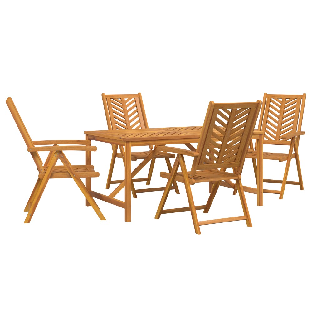 vidaXL Set de Dining pentru Grădină 5 Piese Lemn Masiv de Acacia
