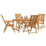 vidaXL Set de Dining pentru Grădină 5 Piese Lemn Masiv de Acacia