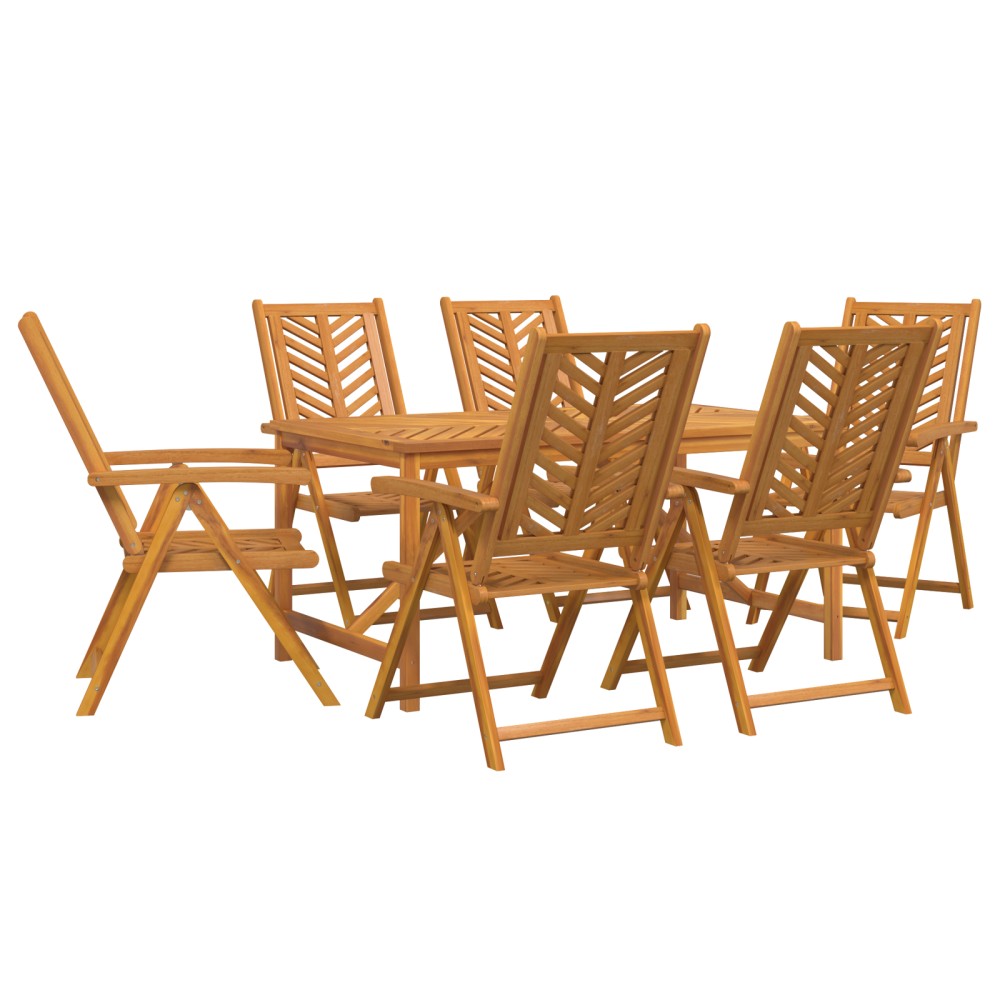 vidaXL Set Dining Grădină 7 Piese din Lemn Masiv Acacia