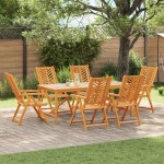 vidaXL Set de Dining pentru Grădină cu 7 Piese din Lemn Masiv de Acacia vidaXL Set de Dining pentru Grădină cu 7 Piese din Lemn Masiv de Acacia