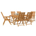 vidaXL Set de Dining pentru Grădină cu 7 Piese din Lemn Masiv de Acacia vidaXL Set de Dining pentru Grădină cu 7 Piese din Lemn Masiv de Acacia
