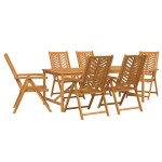 vidaXL Set de Dining pentru Grădină cu 7 Piese din Lemn Masiv de Acacia vidaXL Set de Dining pentru Grădină cu 7 Piese din Lemn Masiv de Acacia