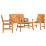 vidaXL Set lounge grădină în 4 piese din lemn solid de acacia