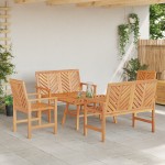 vidaXL Set lounge pentru grădină 5 Piese din lemn solid de acacia