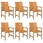 vidaXL Scaune de dining pentru grădină 6 pcs Maro 59 x 62.5 x 89 cm vidaXL Scaune de dining pentru grădină 6 pcs Maro 59 x 62.5 x 89 cm