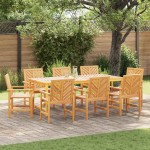 vidaXL Scaune de dining pentru grădină 8 pcs Maro 59 x 62.5 x 89 cm vidaXL Scaune de dining pentru grădină 8 pcs Maro 59 x 62.5 x 89 cm