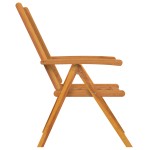 vidaXL Fotoliu reclinabil 4 pcs Maro 57 x 71 x 90cm lemn