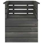 vidaXL Fotoliu de grădină, gri închis, lemn masiv de pin vidaXL Fotoliu de grădină, gri închis, lemn masiv de pin