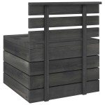 vidaXL Set mobilier grădină din paleți, 2 piese, gri închis, lemn pin vidaXL Set mobilier grădină din paleți, 2 piese, gri închis, lemn pin