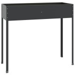 vidaXL Jardiniere de grădină, 2 buc., antracit, oțel galvanizat vidaXL Jardiniere de grădină, 2 buc., antracit, oțel galvanizat