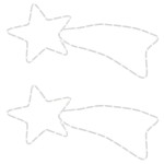 vidaXL Figurină cometă de Crăciun 48 LED-uri 2 buc. alb cald 65x28 cm