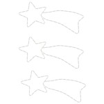 vidaXL Figurină cometă de Crăciun 48 LED-uri 3 buc. alb cald 65x28 cm