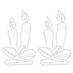 vidaXL Figurine lumânări de Crăciun cu 144 LED-uri, 2 buc., 70x42 cm